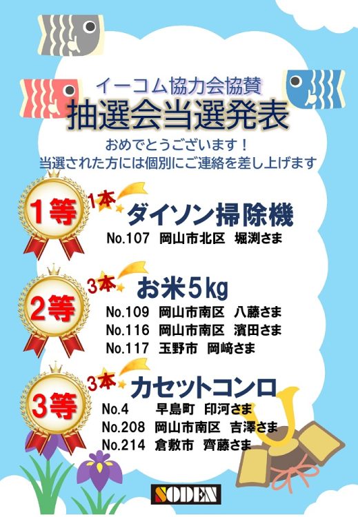 抽選発表