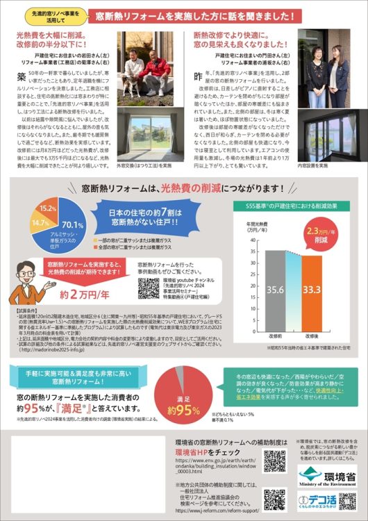 窓断熱リフォームのメリットちらし裏